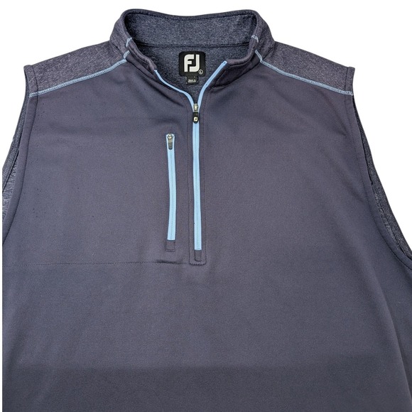 FJ FootJoy Other - FJ FootJoy Golf Vest Mens Large Gray Blue Zip Pocket Sleeveless Athleisure
